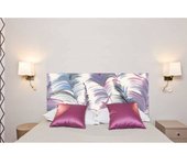 Mademoiselle Tiss Cabecero de tela sin soporte de madera de 160 × 70 cm