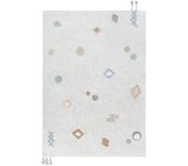 Lorena Canals Alfombra lavable de algodón beige y colores 140x200