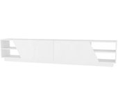 Dmora Mueble de televisión efecto madera blanco 240x37  cm