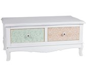 Wanderlust deco Mueble televisión con 2 cajones Blanco 92x52x41h cm