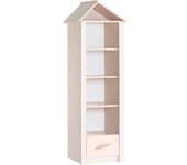 MueMue Estantería casita con cajón rosa 164,4x47,4x41,3 cm