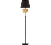 Mauro Ferretti Lámpara de pie de metal y resina dorada y negra ø 37x164 cm