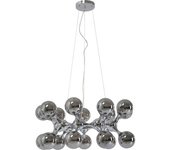 Kare Design Lámpara colgante con bolas de cristal plateada Ø74