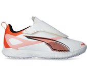 Puma - Bota de fútbol Ultra 5 Play Cinta Adhesiva Turf Niño, Unisex, White-White-Glowing Red, 3.5 UK