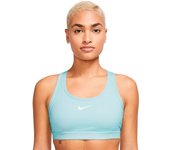 Nike - Sujetador Swoosh Medium Support, Mujer, Glacier Blue-White, L
