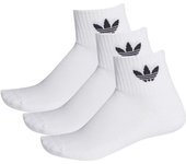 Adidas - Calcetines clásicos Mid (3 Pares), Unisex, White-White-Black, L [42 - 46]