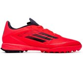 Adidas - Bota de fútbol F50 League Turf, Unisex, TurboAurora Black-Platin Met, 8,5 UK