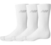 New Balance - Calcetines Performance Basic Crew (3 Pares), Unisex, White, L [42 - 46]