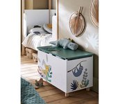 VERTBAUDET Caja para juguetes Selva blanco claro bicolor/multicolo