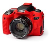 Funda silicona Easycover para Canon 77D Roja