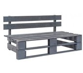 vidaXL Banco De Palés Para Jardín Madera Gris