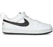 Nike - Zapatilla Court Borough Low Recraft Niño, Unisex, White-Black-White, 13C