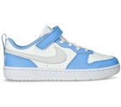 Nike - Zapatilla Court Borough Low Recraft Niño, Unisex, Summit White-Vast Grey-Cobalt Pulse-White, 2,5Y
