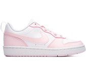 Nike - Zapatilla Court Borough Low Recraft Niño, Unisex, White-Pink Foam, 7Y