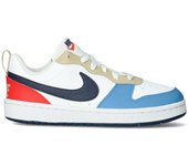 Nike - Zapatilla Court Borough Low Recraft Niño, Unisex, White-Thunder Blue-Lt Crimson-Blue Beyond, 5,5Y
