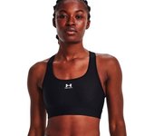 Under Armour - Sujetador Ua Heatgear Mid Padless, Mujer, Black, XS
