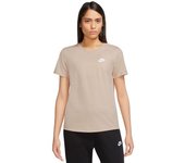 Nike - Camiseta Sportswear Club Mujer, Mujer, Sand Drift-White, L