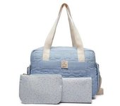 Bolso Maternidad acolchado con accesorios Color Azul Ref. 19431