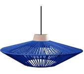Suspensión  tosel ,metal, fibra,azul ,a90x d60xp60cm