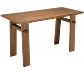 MACABANE Escritorio de madera de teca reciclada de 140 cm