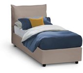 Dmora Cama individual en tejido gris tórtola 90x200 cm