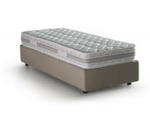 Dmora Cama individual en tejido gris tórtola 90x200 cm