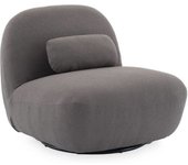 sweeek Silla giratoria 360° borreguito texturizada, gris