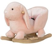 Homcom Caballito balancín para bebé 60x33x50 cm rosa