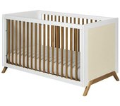 ID Kids Cuna convertible con colchón blanco 70x140 cm