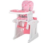 Homcom Silla elevada para bebé rosa 57 x 59 x 105 cm