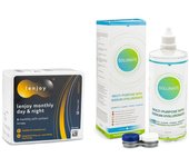 Lenjoy Monthly Day & Night (6 lentillas) + Solunate Multi-Purpose 400 ml con estuche