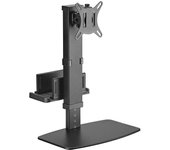 AISENS Soporte de Mesa ECO Giratorio e Inclinable para Monitor/TV y Mini PC 8Kg de 17-32, Negro