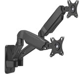 AISENS - WT32TSR-225 - Soporte de Pared Pro Contrapeso Giratorio e Inclinable para Monitor/TV 9Kg (3 Pivotes, 2 Brazos) de 17-32, Negro