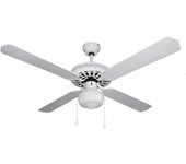 Orbegozo CL 08132 B Ventilador de techo con luz, 4 palas reversibles, diámetro 132 cm, 3 velocidades y 60 W de potencia, Color Blanco
