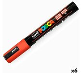 Rotulador de pintura acrílica posca pc-5m rubí 1,8-2,5 mm (6 unidades)