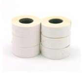 Apli pack 6 rollos de 1000 etiquetas 26x16mm para etiquetadora de precios adhesivo removible cantos rectos blanco