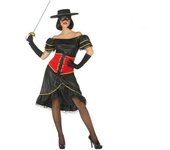 Atosa disfraz enmascarada mujer adulto vestido negro XXL