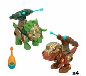 Set 2 dinosaurios colorbaby 21 x 14 x 9,5 cm articulado lanza proyectiles 4 unidades dinosaurio