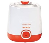 Ariete 621 Yogurtera, Capacidad 1 litro, 20 W, 12 Horas preparación, Tapa Doble, diseño Compacto Apto lavavajillas, Plástico, Blanco/Naranja
