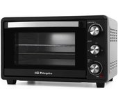 Orbegozo HCI 5025, Horno eléctrico de sobremesa, 25 litros, termostato regulable, 1500 W, indicador luminoso, temporizador, calor superior e inferior simulaneo o individual, color negro