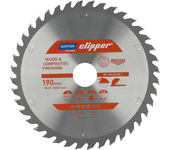 Sierra Circular Norton 190mm x 30mm x 40T, corte longitudinal y transversal, para madera y compuestos, geometría ATB, dientes de carburo, alta durabilidad, 8000 rpm