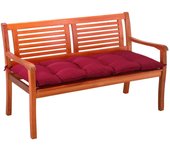 Cojín para banco de jardín rojo 110x45x8cm 2 plazas