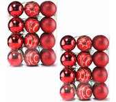 Bolas de navidad Rojas para árbol Set de 48