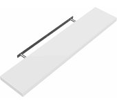 Estante de pared estante flotante 110cm blanco + soporte