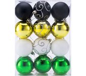 Bolas para árbol de Navidad set de 24 plástico multicolor