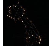 Estrella fugaz Navidad metal LED blanco cálido temporizador