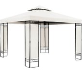 Pérgola jardín Lorca metal crema 3x3m UV50+ repelente agua
