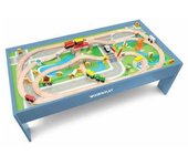 Wood'n Play - Mesa con circuito de tren de madera