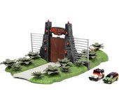 Jurassic Park Nanoescenario con Nanovehículos Metálicos y Dinosaurios ㅤ