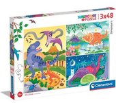 Clementoni - Puzzle infantil de 48 piezas con diseño de dinosaurios, tamaño único, color variado ㅤ